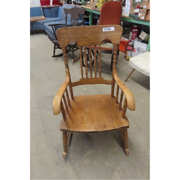 Oak? Rocking Chair - Great For Porch