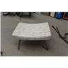 Image 1 : Funky Mid Century Vinyl Stool/ Bench with Arched Top +