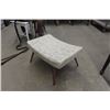 Image 3 : Funky Mid Century Vinyl Stool/ Bench with Arched Top +