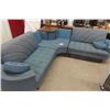 Image 1 : Amazing 3pc Sectional - Totally 1960's with Circa Pillows + 