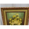 Image 2 : Oil on Canvas 'Yellow Flowers' Signed Hope 11.5" x 13.5" 