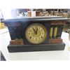 Image 2 : Vintage Mantle Clock for Parts, 2 Brass 5 Candle Holders,