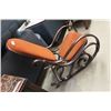 Image 2 : Bentwood Rocking Chair with Upholstered Seat + Back