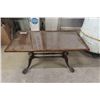 Image 1 : Chippendale Style Glass Top Table 18" x 18" x 35" 