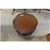 Image 2 : Solid Wood Tuscan Finish Round End Table 22" x 24" 