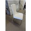 Image 2 : Single White Leather Look With Chrome Base Chair