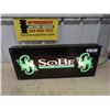 Image 1 : SOBE Health Food Light Up Sign - Works 12" x 28" 