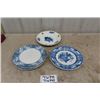 Image 1 : Lot of 10 Blue China Plates - 3 Different Patterns