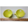 Image 2 : Matching Green/Yellow glass cream and sugar dishes