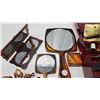 Image 3 : Brown vanity container - matching hair accessories; handheld mirrors, brush, combs, hair pins, etc