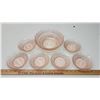 23  Bundle of Pink depression glass bowls  7pcs
