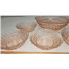 Image 3 : Bundle of Pink depression glass bowls - 7pcs