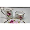 Image 2 : "American Beauty" Royal Albert Cream, Sugar and Plate Set