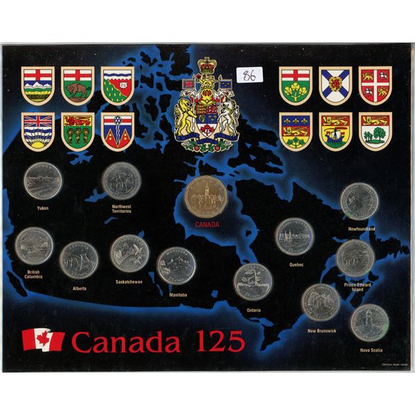 Canada 125 Provincial Coin Set