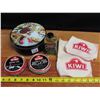 Image 1 : Kiwi - Shoe Polishing Kit (includes: Mink oil, Saddle Soap tins & Wet Proof with Silicone bottle