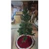 Image 1 : 6.5ft pre lit christmas tree with tree skirt