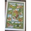Image 1 : german towns fabric picture in frame - 19.5"x29.5"