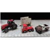 Image 1 : Lot of Assorted Metal Toy Vehicles (Case Tractor, Trailer, Shell truck) + 1 plastic  truck