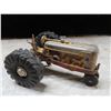 Image 3 : Antique Metal Tractor toy with metal wagon + Tires