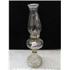 Image 1 : Vintage glass coal oil lamp with chimney