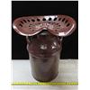 Image 1 : Painted Creamer can with metal antique tractor seat (Custom made corner seat)