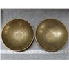 Image 2 : 4 Brass fruit/candy bowls - with engraved designs