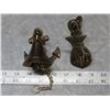 Image 1 : Brass casted bell and anchor + Brass note holder - both are wall hanging