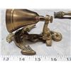 Image 6 : Brass casted bell and anchor + Brass note holder - both are wall hanging