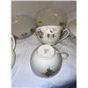 Image 3 : Beautiful, hand painted, Nippon, dish set. Includes two tea cups with saucers, cream and sugar bowl 
