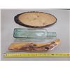 Image 3 : decorative glass bottle, driftwood + painted wood plaque
