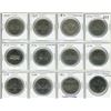 Image 1 : Lot of 12 Canadian Nickel Dollars. 1968, 1969, 1970 Manitoba, 1972, 1973 PEI, 1974 Winnipeg, 1975, 1