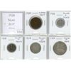 Image 1 : 1918 Canadian Year Set. One of each coin issued that year including Large Cent, Silver 5 Cents, Silv