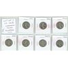 Image 1 : Lot of 7 U.S. World War II Silver Washington Quarters. Includes 1941, 1942, 1942D, 1943, 1943D, 1943