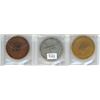 722  Lot of 3 CNA Presidential Medals issued by Louis Scoop Lewry, while president of the Canadian Numi