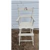 Image 1 : Wooden childrens high chair - great condition, 38"H x 17 1/2"W x 18 1/2"D