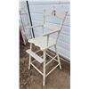 Image 2 : Wooden childrens high chair - great condition, 38"H x 17 1/2"W x 18 1/2"D