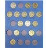 Image 3 : Coin Album of 33 U.S. Jefferson Nickels 1962 – 1983D. Housed in a blue Whitman folder.