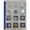 Image 1 : Lot of 12 Canadian Commemorative Silver Dollars. 1974 Winnipeg, 1975 Calgary, 1976 Library of Parlia
