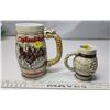 Image 1 : 2 Beer stein mugs - Budweiser and Avon