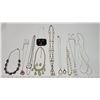 Image 1 : Assorted costume jewelry - necklaces and earrings