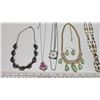 Image 2 : Assorted costume jewelry - necklaces and earrings