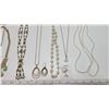 Image 3 : Assorted costume jewelry - necklaces and earrings