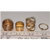 Image 2 : 4 assorted costume jewelry rings - various sizes