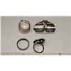 Image 4 : 4 assorted costume jewelry rings - various sizes
