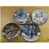 Image 1 : 4 Painted wolf plates #'s: 3422A, 2417B, 643C, 13743B