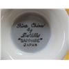 Image 4 : 3 Silver Tea and Saucer sets "Sapphire" Fine China by Deville