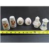 Image 1 : 6 Ceramic decorative salt and pepper shakers (2 complete pairs )