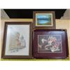 Image 1 : 3 Pictures nicely framed, including 1 original Oil painting.