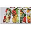 Image 2 : 9pcs of wall hanging porcelain fruit and veggies