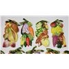 Image 4 : 9pcs of wall hanging porcelain fruit and veggies